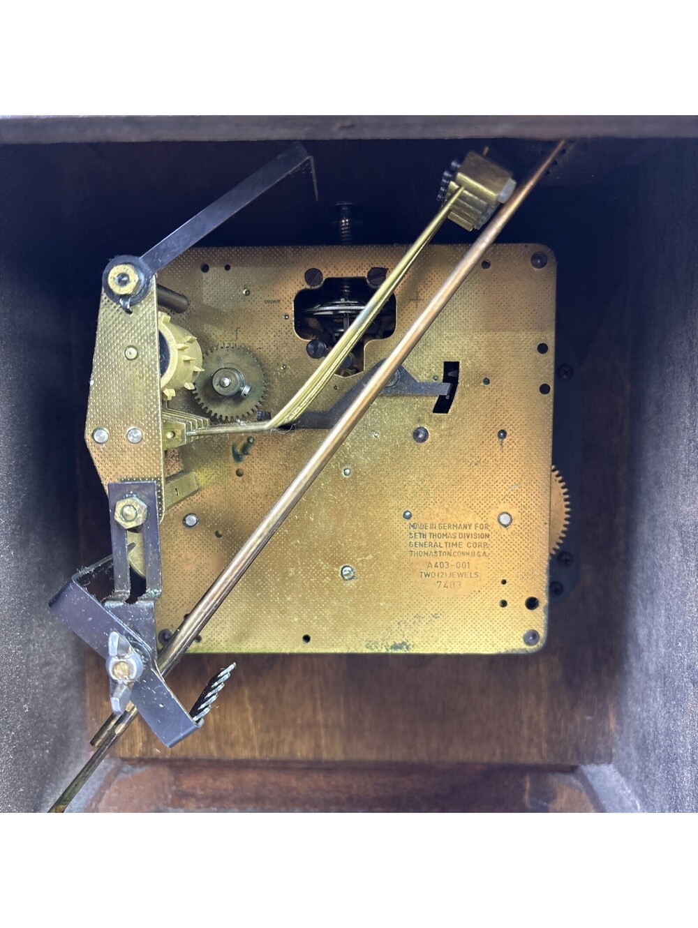Seth Thomas Legacy 3W Winchester Mantel Clock 1313-000, No Key - Picture 11 of 16